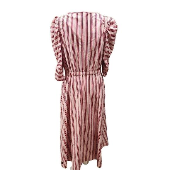 Matilda Jane Size Smal McIntosh Midi Stripe Knit Half Sleeve Dress Pink Red Cott - Picture 4 of 9